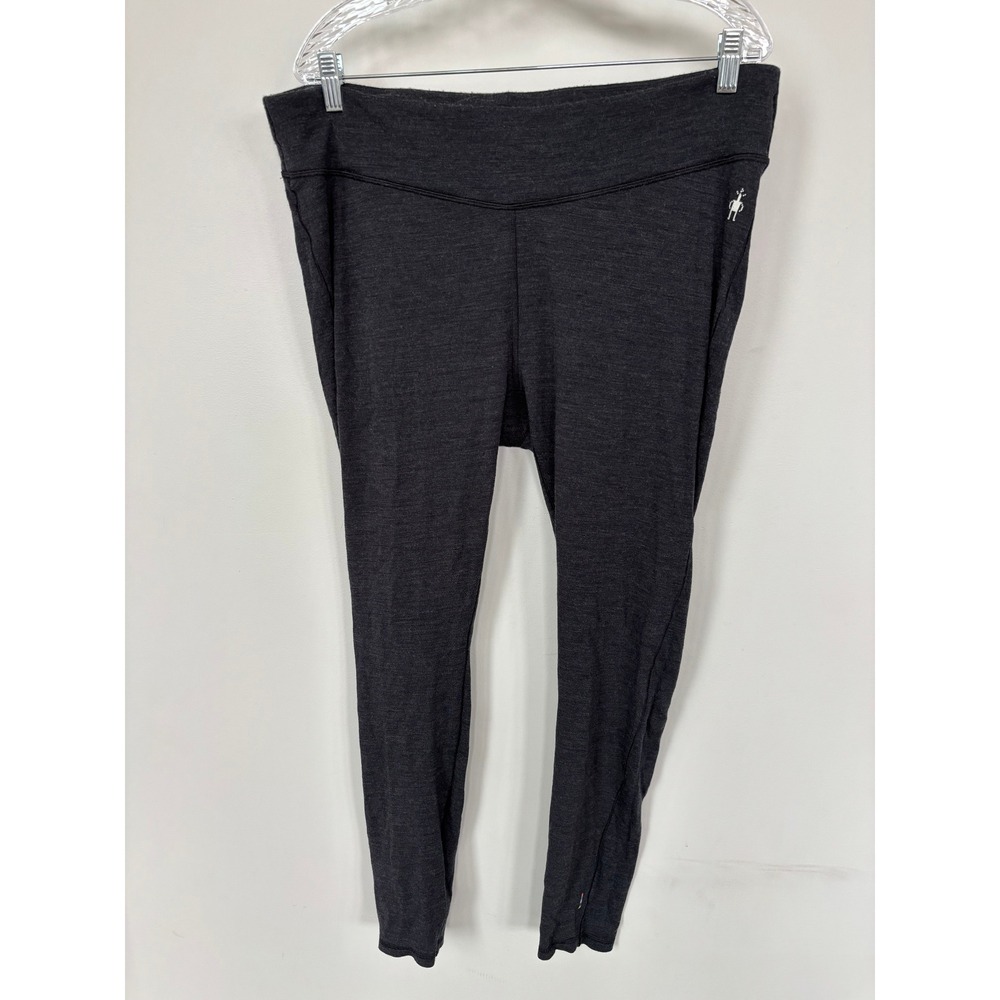 Smartwool Merino 250 Base Layer Leggings Women 1X Black Wool Thermal Bottoms